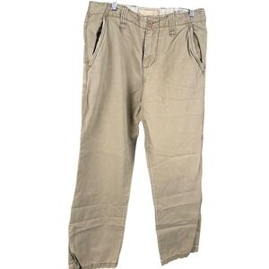 BKE Mens Khaki Chino Pants Distressed Straight Leg Tan Size 32R